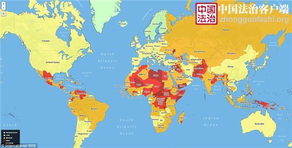 SOS发布全球旅游风险地图 近日准备出行的游