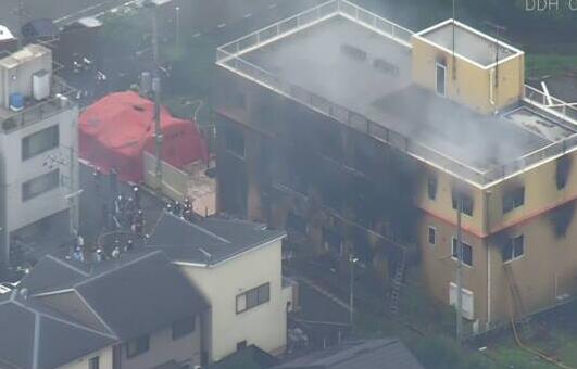 火灾现场（图源：NHK）