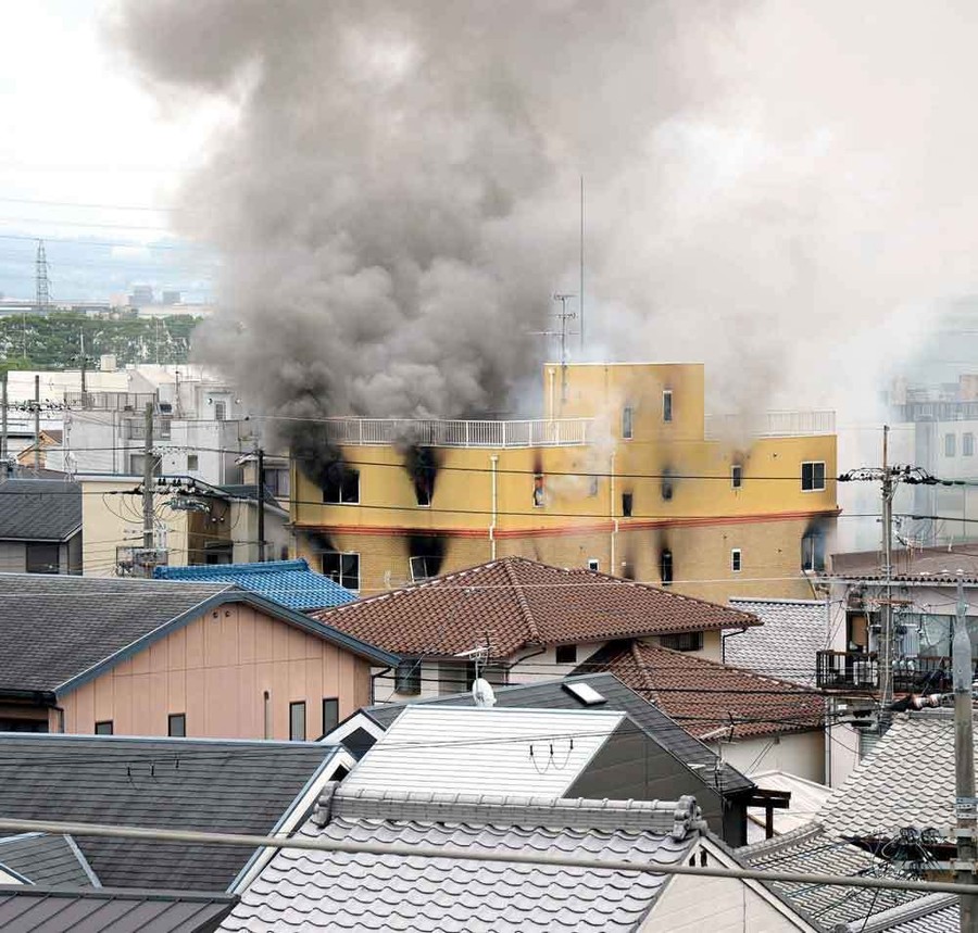 火灾现场（图源：日本《京都新闻》）