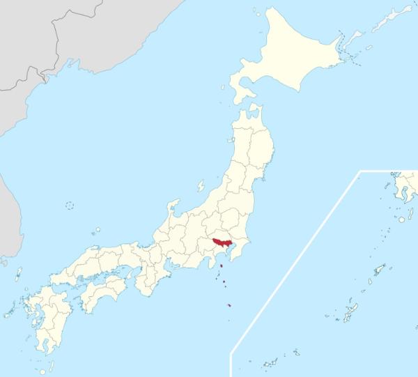 图1：东京都在日本的位置