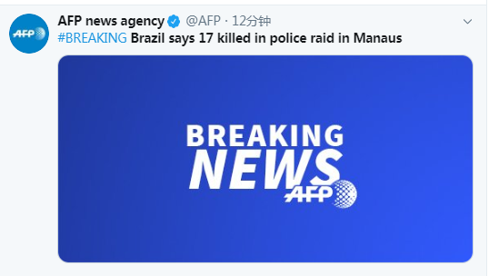 巴西一场警察突袭行动中17人丧生