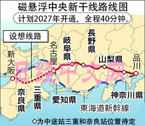日本批建全球首条磁悬浮城际铁路,时速可达50
