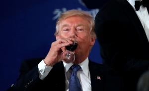 特朗普联大午餐会向各国领导人祝酒，红酒杯里装无糖可乐