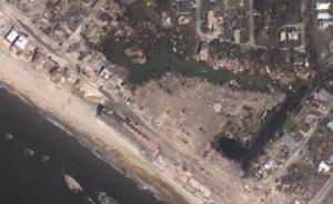 美媒刊登飓风登陆前后灾区照片，面目全非几乎沦为一片废墟