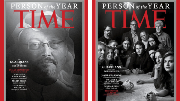 《时代》年度人物：被杀害被迫害的记者
