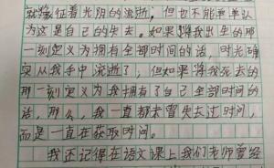 宁波小学生写的作文成了杭州高三政治统考题，曾被称“神作”