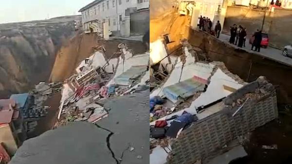 临汾一卫生院家属楼坍塌，或20多人被困