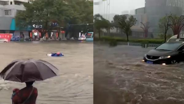 强对流天气来袭，茂名多处街道被淹