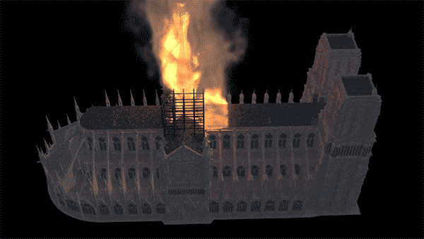 3D还原巴黎圣母院大火，尖塔命途多舛
