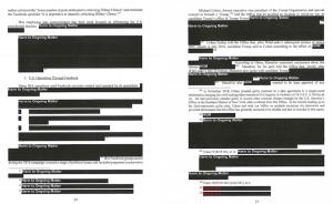 通俄門報告中被涂黑的內容是什么