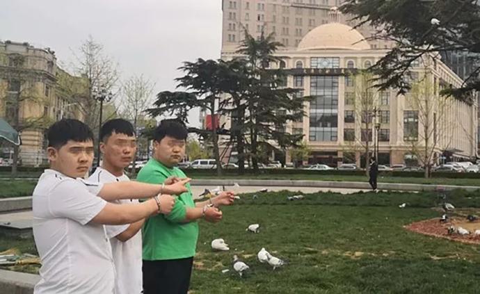 大连中山广场盗杀鸽子，三名男子已被警方抓获