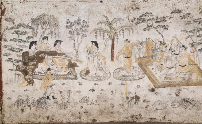 赏析丨唐代韩休墓壁画乐舞图的绘制过程