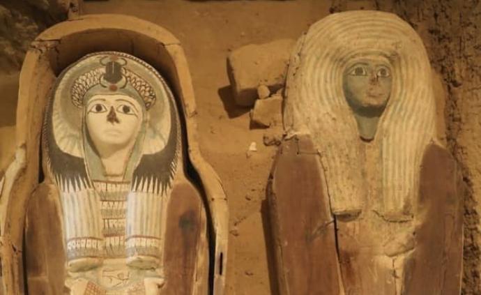 埃及发掘出一处古王国时期墓地，墓主人石灰石雕像现身