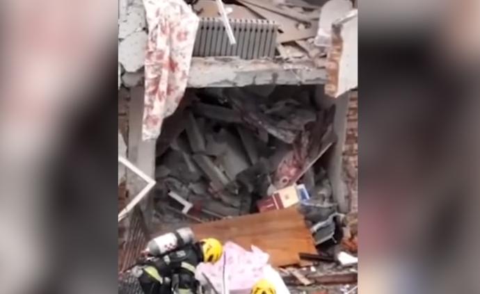 青岛一居民楼疑似煤气爆炸，致1死7伤