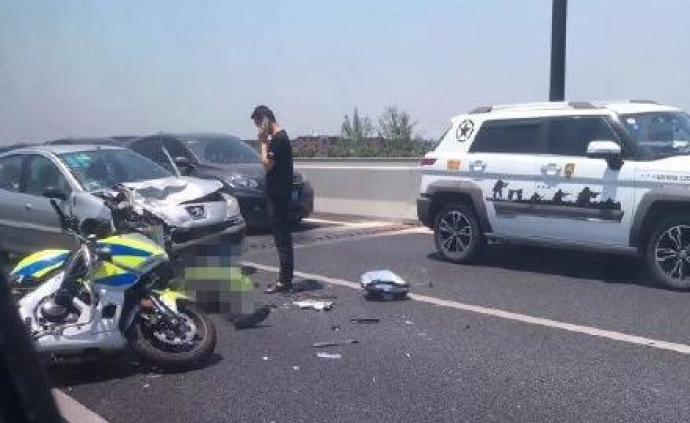 杭州24岁辅警在高架路上处理事故时遭后车撞击牺牲