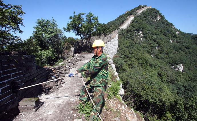 直播录像丨吊在悬崖上砌城砖，北京箭扣长城二期修缮即将竣工