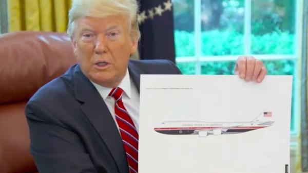 特朗普公布新空军一号设计图，配色大改