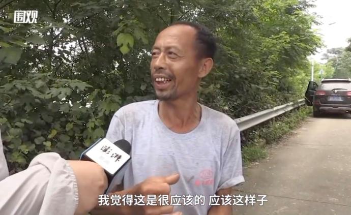 衡东河堤决口瞬间，老人呼救百位村民