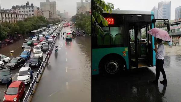 暴雨袭城，南昌公交停运线路48条