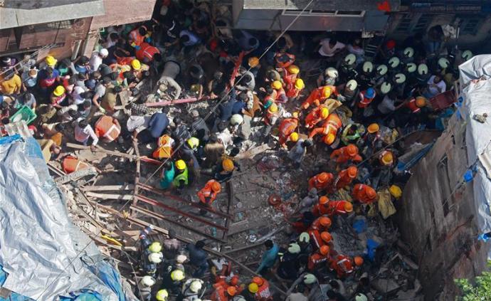 印度孟买楼房坍塌事故遇难人数升至14人
