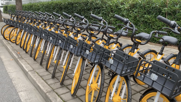 上海街头，摩拜单车正在变成黄色