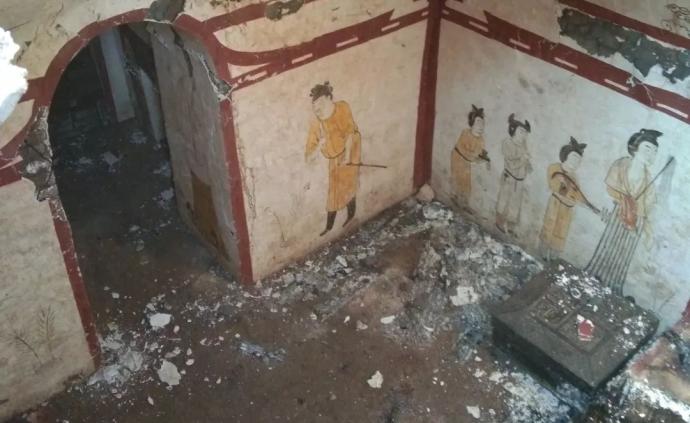 太原发现唐代墓葬，壁画显示墓主身份不寻常