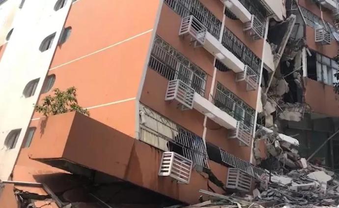 航拍深圳沉降倒塌公寓：人员撤离无伤亡