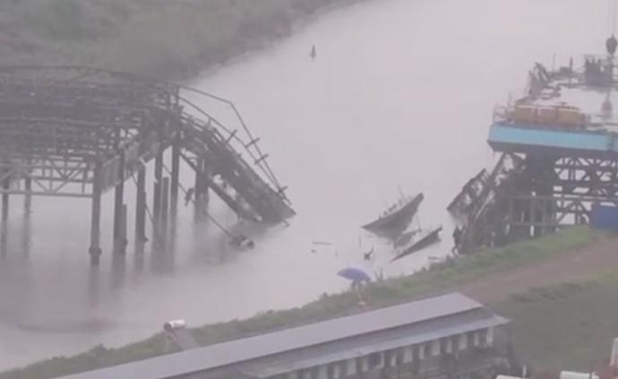 安徽全椒一大桥施工中垮塌，2死2失联