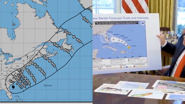 特朗普“擅改”飓风路径图：就是这样的