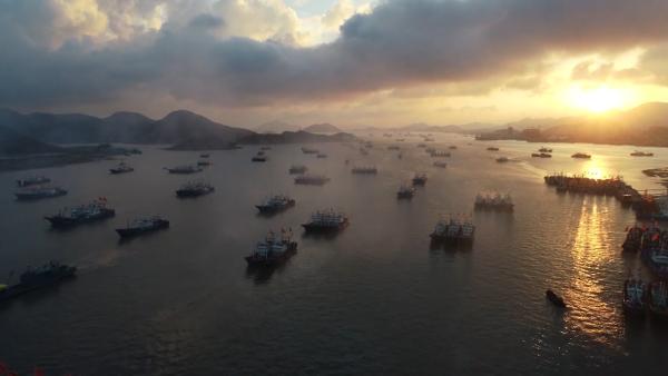 东海开渔！航拍浙江石浦港千舟竞发