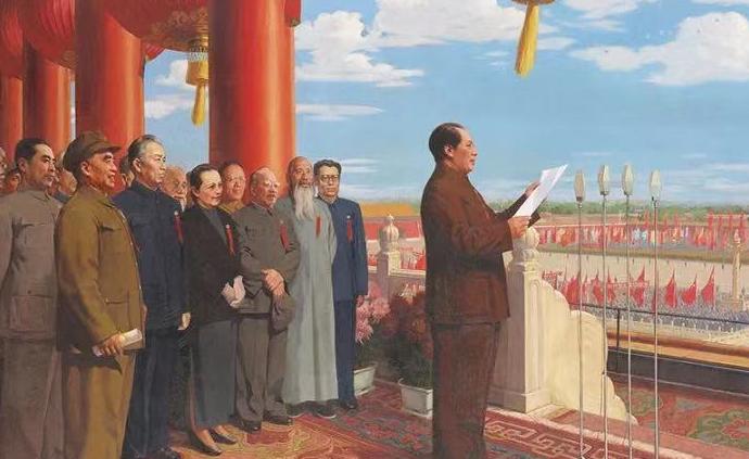 新中国美术70年|年轻的董希文当年如何绘就了《开国大典》