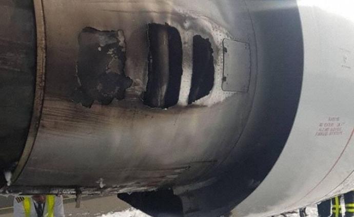 埃塞航客机引擎起火返航，灭火后机组合影