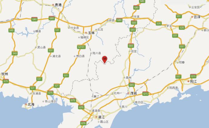 广西玉林北流市发生5.2级地震，震源深度10千米