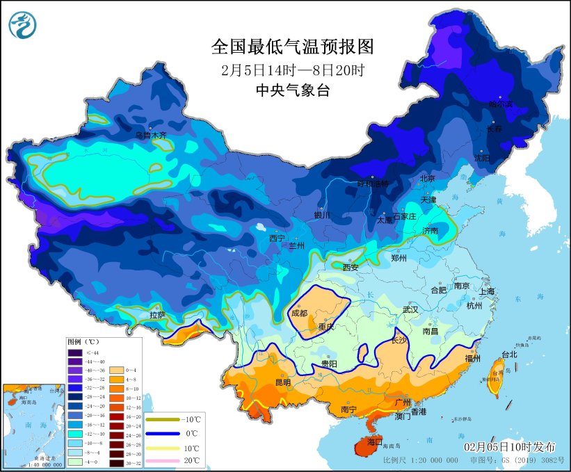 中央气象台发布蛇年首个寒潮预警：南方局地降温可超10℃