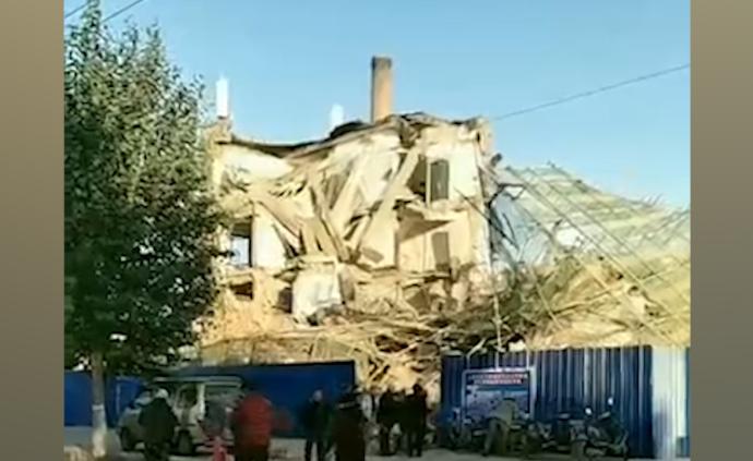 吉林一办公楼倒塌，2人被困4人送医