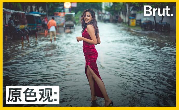 洪水里拍模特，印度摄影师引争议如何辩解？