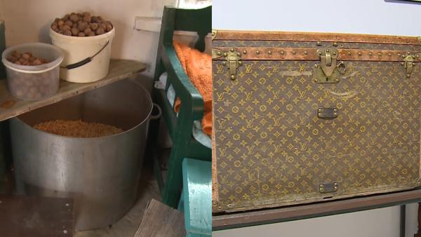 乌克兰夫妇用古董LV皮箱装了几十年饲料