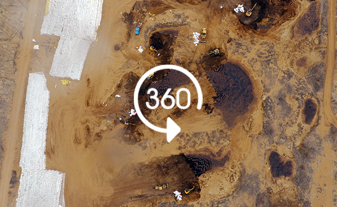 360°全景｜宁夏中卫腾格里沙漠边缘污染物被清挖封存