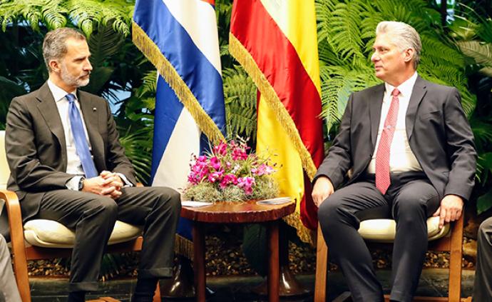 西班牙国王首次正式访问古巴，两国签署合作框架协议
