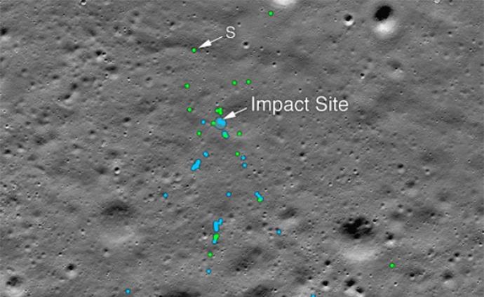 NASA发现印度月球着陆器坠毁地点，碎片清晰可见