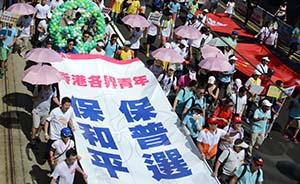 调查显示超六成港人接受全国人大香港政改方案