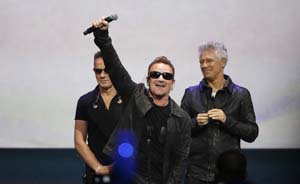 苹果发布会上的U2和他们的新专辑