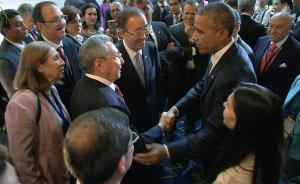 美古领导人举行正式会晤，卡斯特罗调侃美洲峰会欠了古巴6次