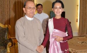 昂山素季与缅甸总统吴登盛大选后首次会面，讨论政权交接