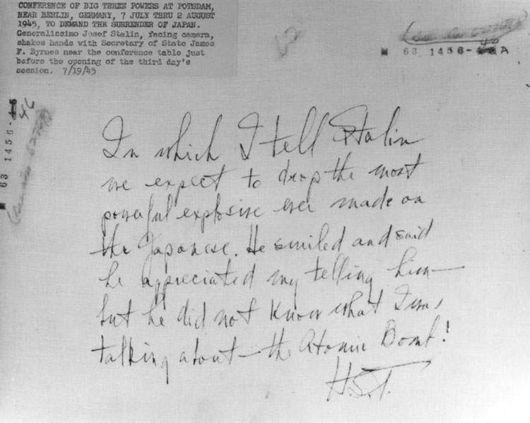 23Truman's-handwriting-on-the-back-of-a-Potsdam-photograph-describing-telling-Stalin-about-the-atomic-bomb