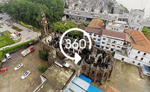 全景呈现|宁波百年教堂7月28日突发大火教堂主体结构被烧穿