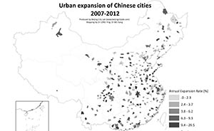数据|中国哪些城市扩张得最快