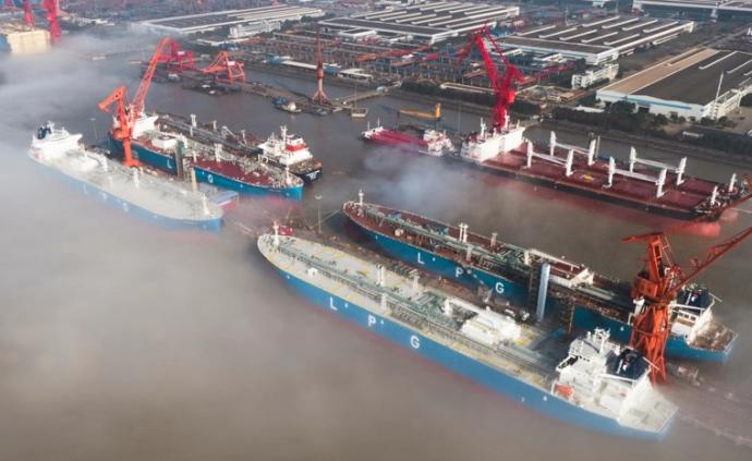 江南造船4艘超大型液化石油气船同时命名，将交付新加坡船东
