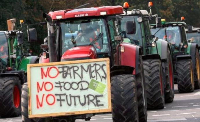 德国农民再开拖拉机上街抗议，与环保主义者矛盾加剧