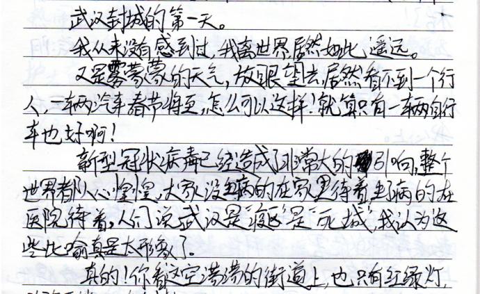 武汉五年级小学生坚持写“封城日记”：请坚信，武汉一定能！